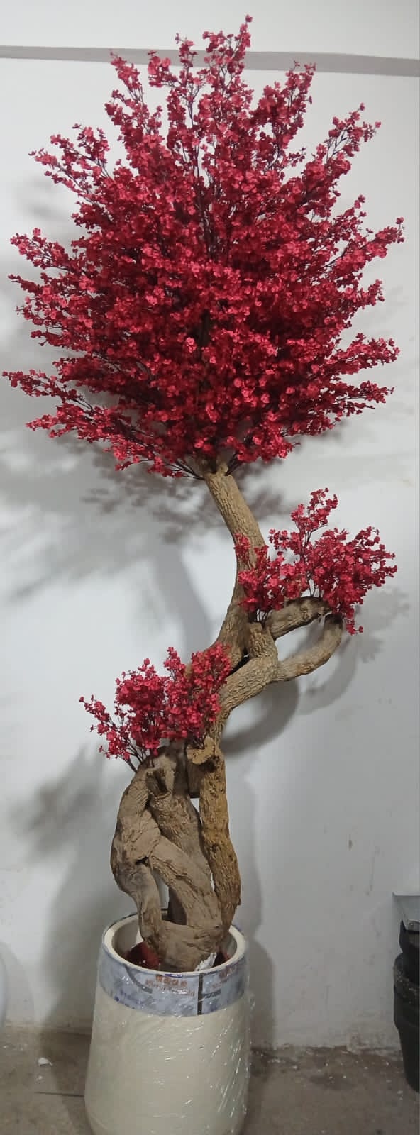 Artificial Cherry Blossom Bonsai Tree - Red