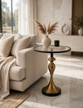Hammered Gold Side Table - View 1
