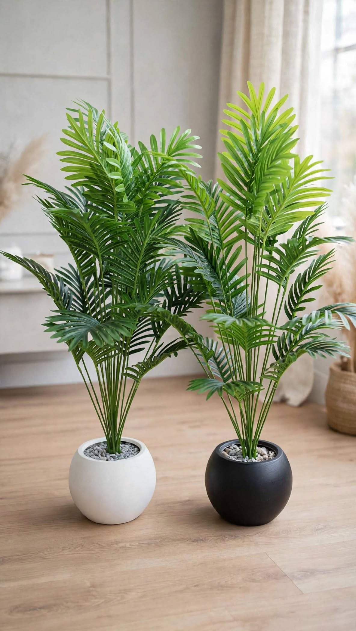 Artificial Areca Palm Plant 36 Inch – With White Ceramic Pot