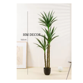 Artificial Yucca Plant 160cm (62 inch) – Multi-trunk realistic indoor plant without pot by HM Decor