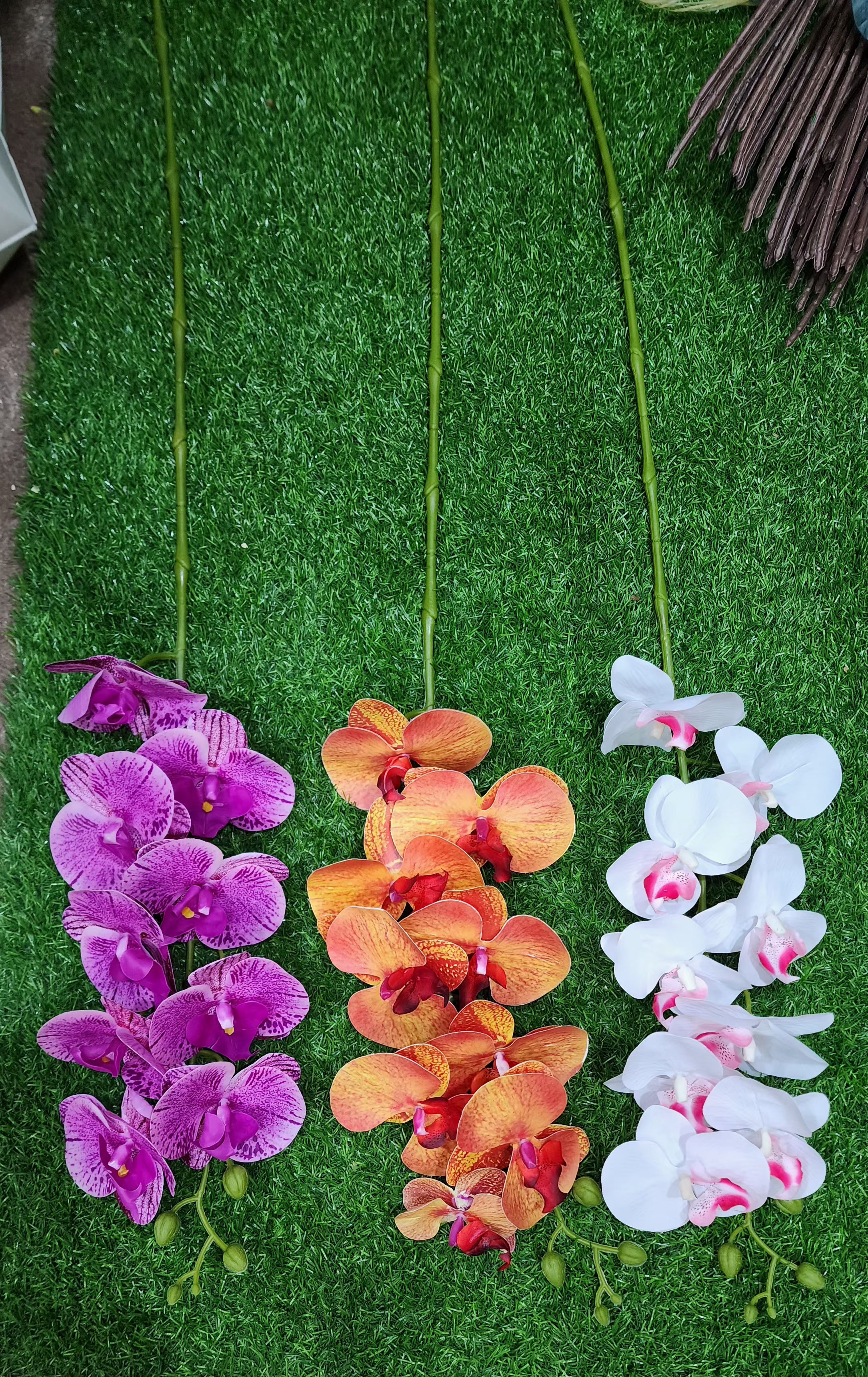 Artificial Orchid Stem 33 Inch | Premium Faux Phalaenopsis Flower