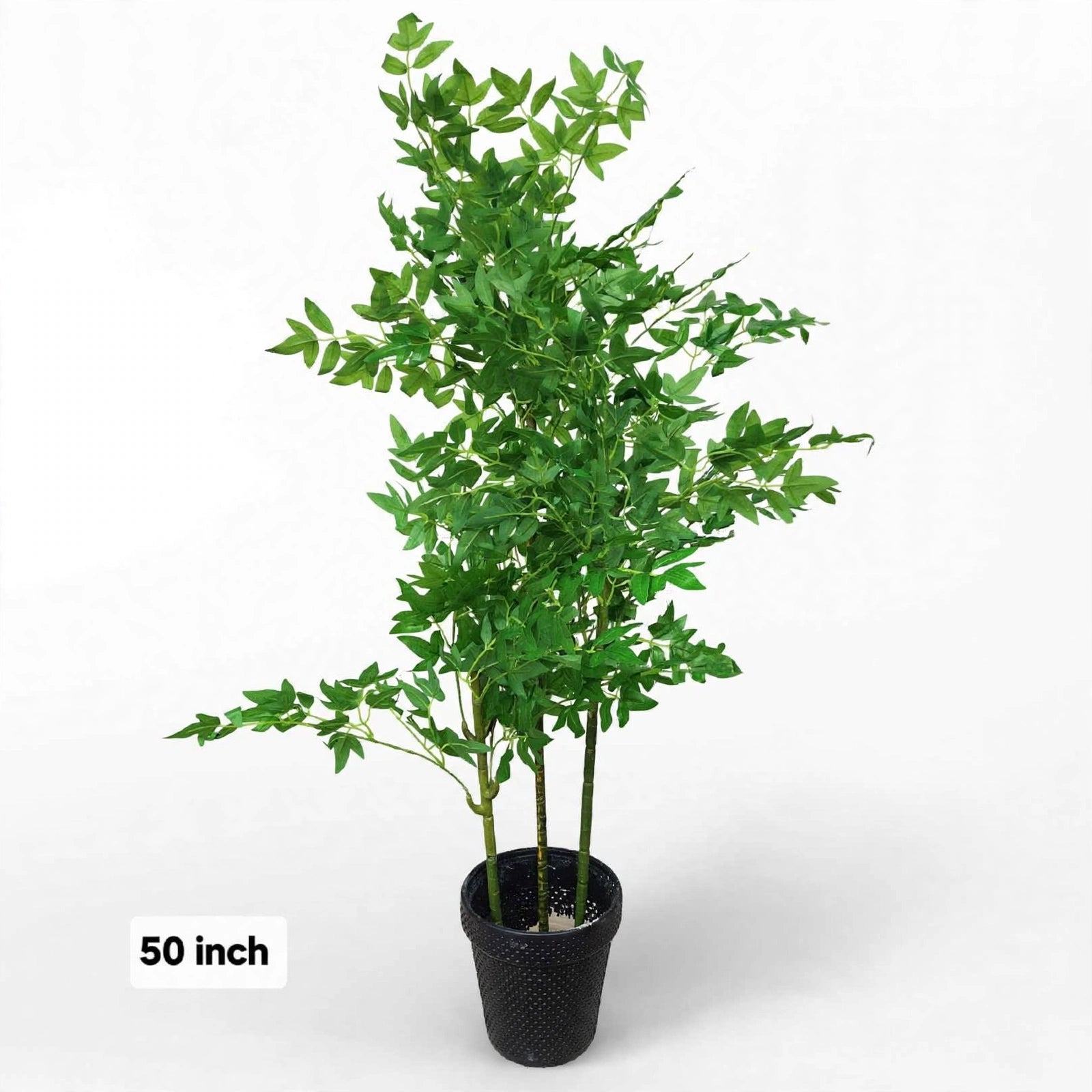 Artificial leafy plant 50 inch in black pot