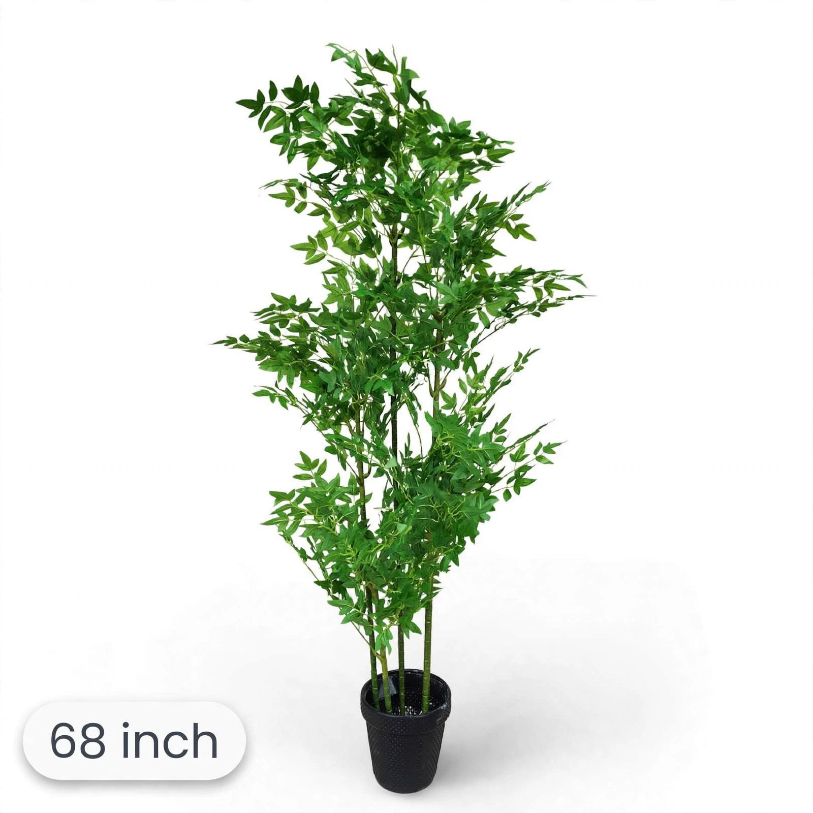 Artificial leafy plant 68 inch in black pot