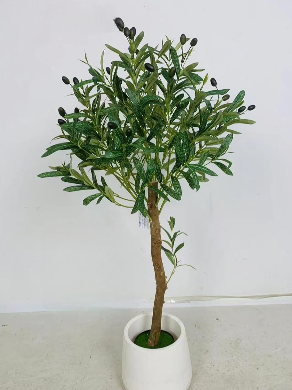 Artificial Olive Tree in White Ceramic Pot(without pot)