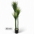 Artificial Dracaena Spider Grass Plant – 82 Inch Tall | Black Pot | Faux Indoor Decorative Plant